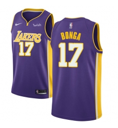 Women's Nike Los Angeles Lakers #17 Isaac Bonga Swingman Purple NBA Jersey - Statement Edition