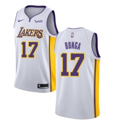 Women's Nike Los Angeles Lakers #17 Isaac Bonga Swingman White NBA Jersey - Association Edition