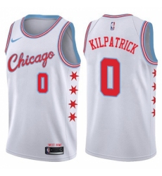 Men's Nike Chicago Bulls #0 Sean Kilpatrick Swingman White NBA Jersey - City Edition