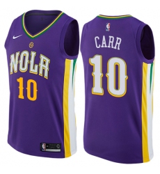 Men's Nike New Orleans Pelicans #10 Tony Carr Swingman Purple NBA Jersey - City Edition