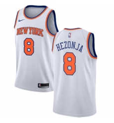 Women's Nike New York Knicks #8 Mario Hezonja Swingman White NBA Jersey - Association Edition