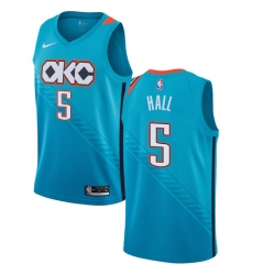 Women's Nike Oklahoma City Thunder #5 Devon Hall Swingman Turquoise NBA Jersey - City Edition