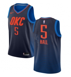 Youth Nike Oklahoma City Thunder #5 Devon Hall Swingman Navy Blue NBA Jersey Statement Edition