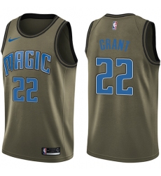 Youth Nike Orlando Magic #22 Jerian Grant Swingman Green Salute to Service NBA Jersey