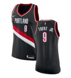 Women's Nike Portland Trail Blazers #9 Gary Trent Jr. Swingman Black NBA Jersey - Icon Edition