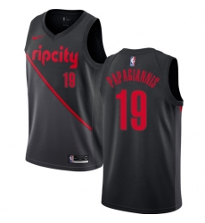 Men's Nike Portland Trail Blazers #19 Georgios Papagiannis Swingman Black NBA Jersey - 2018 19 City Edition