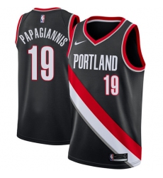 Men's Nike Portland Trail Blazers #19 Georgios Papagiannis Swingman Black NBA Jersey - Icon Edition