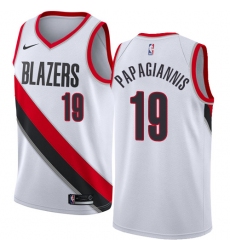 Women's Nike Portland Trail Blazers #19 Georgios Papagiannis Swingman White NBA Jersey - Association Edition