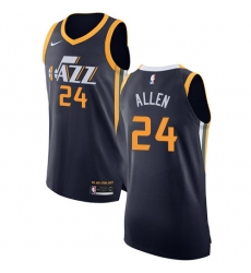 Men's Nike Utah Jazz #24 Grayson Allen Authentic Navy Blue NBA Jersey - Icon Edition