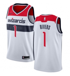 Youth Nike Washington Wizards #1 Austin Rivers Swingman White NBA Jersey - Association Edition
