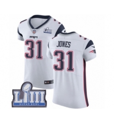 Men's Nike New England Patriots #31 Jonathan Jones White Vapor Untouchable Elite Player Super Bowl LIII Bound NFL Jersey