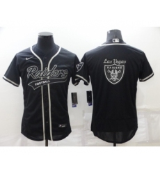 Men's Las Vegas Raiders Black Team Big Logo With Patch Cool Base Stitched Baseball Jersey