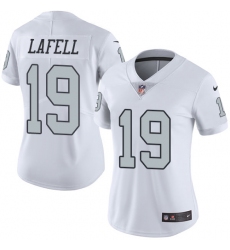 Women's Nike Oakland Raiders #19 Brandon LaFell Limited White Rush Vapor Untouchable NFL Jersey