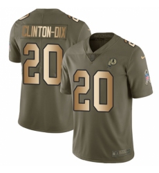Men's Nike Washington Redskins #20 Ha Clinton-Dix Limited Olive Gold 2017 Salute to Service NFL Jersey