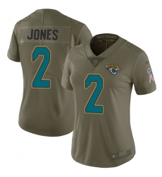 Women's Nike Jacksonville Jaguars #2 Landry Jones Limited Olive 2017 Salute to Service NFL Jersey