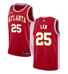 Men's Nike Atlanta Hawks #25 Alex Len Authentic Red NBA Jersey Statement Edition