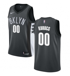 Women's Nike Brooklyn Nets #00 Rodions Kurucs Swingman Gray NBA Jersey Statement Edition