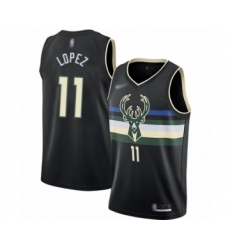 Women's Milwaukee Bucks #11 Brook Lopez Swingman Black Finished Basketball Jersey - Statement Edition