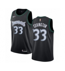Men's Nike Minnesota Timberwolves #33 Robert Covington Authentic Black Hardwood Classics Jersey