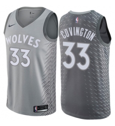 Youth Nike Minnesota Timberwolves #33 Robert Covington Swingman Gray NBA Jersey - City Edition
