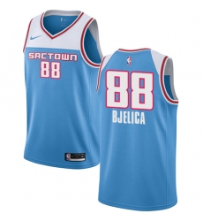 Men's Nike Sacramento Kings #88 Nemanja Bjelica Swingman Blue NBA Jersey - 2018 19 City Edition