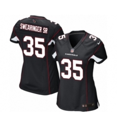 Women's Nike Arizona Cardinals #35 D.J. Swearinger SR Game Black Alternate NFL Jersey