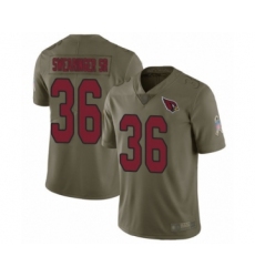 Youth Arizona Cardinals #36 D.J. Swearinger SR Limited Olive 2017 Salute to Service Football Jersey
