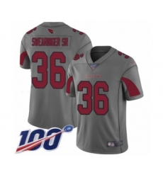 Youth Arizona Cardinals #36 D.J. Swearinger SR Limited Silver Inverted Legend 100th Season Football Jersey