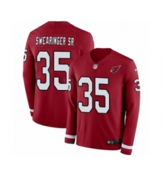 Youth Nike Arizona Cardinals #35 D.J. Swearinger SR Limited Red Therma Long Sleeve NFL Jersey
