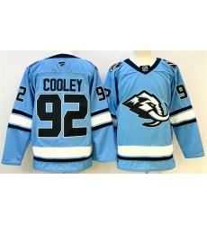 Men's Utah Mammoth #92 Logan Cooley Blue Stitched Jersey