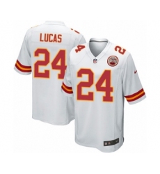 Men's Nike Kansas City Chiefs #24 Jordan Lucas Game White NFL Jersey