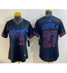 Women's Toronto Blue Jays #27 Vladimir Guerrero Jr Black 2024 City Connect Limited Jersey