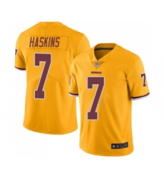 Men's Washington Redskins #7 Dwayne Haskins Elite Gold Rush Vapor Untouchable Football Jersey