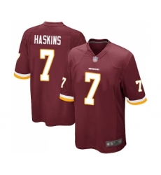 Men's Washington Redskins #7 Dwayne Haskins Game Burgundy Red Team Color Football Jersey