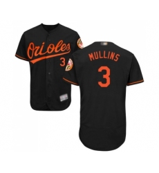 Men's Baltimore Orioles #3 Cedric Mullins Black Alternate Flex Base Authentic Collection Baseball Jersey