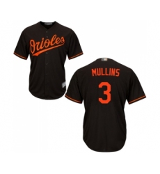 Youth Baltimore Orioles #3 Cedric Mullins Replica Black Alternate Cool Base Baseball Jersey