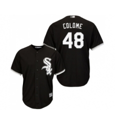 Men's Chicago White Sox #48 Alex Colome Replica Black Alternate Home Cool Base Baseball Jersey