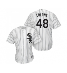 Youth Chicago White Sox #48 Alex Colome Replica White Home Cool Base Baseball Jersey