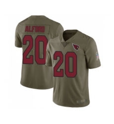 Men's Arizona Cardinals #20 Robert Alford Limited Olive 2017 Salute to Service Football Jersey