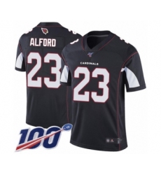 Men's Arizona Cardinals #23 Robert Alford Black Alternate Vapor Untouchable Limited Player 100th Season Football Jersey