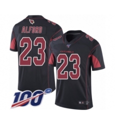 Men's Arizona Cardinals #23 Robert Alford Limited Black Rush Vapor Untouchable 100th Season Football Jersey