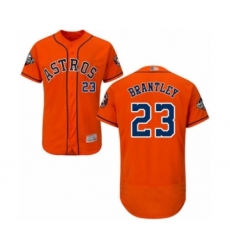 Men's Houston Astros #23 Michael Brantley Orange Alternate Flex Base Authentic Collection 2019 World Series Bound Baseball Jersey