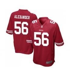 Men's San Francisco 49ers #56 Kwon Alexander Game Red Team Color Football Jersey