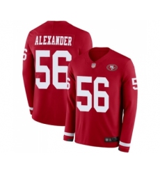 Men's San Francisco 49ers #56 Kwon Alexander Limited Red Therma Long Sleeve Football Jersey