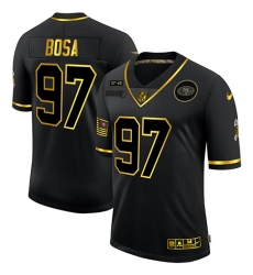 Men's San Francisco 49ers #97 Nick Bosa Olive Gold Nike 2020 Salute To Service Limited Jersey