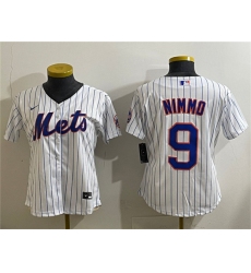 Youth New York Mets #9 Brandon Nimmo White Cool Base Stitched Baseball Jersey