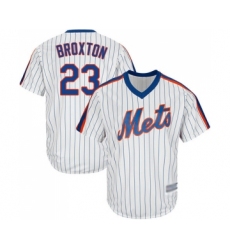 Youth New York Mets #23 Keon Broxton Authentic White Alternate Cool Base Baseball Jersey