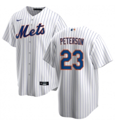 Men's New York Mets #23 David Peterson White Cool Base Stitched Baseball Jersey