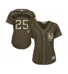 Women's New York Mets #25 Adeiny Hechavarria Authentic Green Salute to Service Baseball Jersey