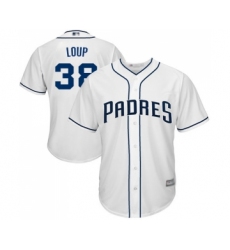 Youth San Diego Padres #38 Aaron Loup Replica White Home Cool Base Baseball Jersey